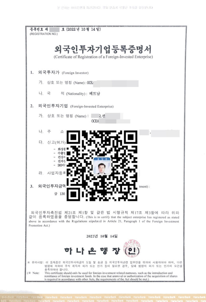 외국인투자법인 설립, 체류를 위한 D-8 비자까지 3